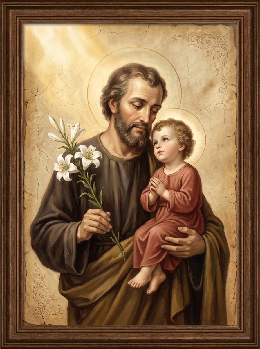 Litany of Saint Joseph devotional holy card