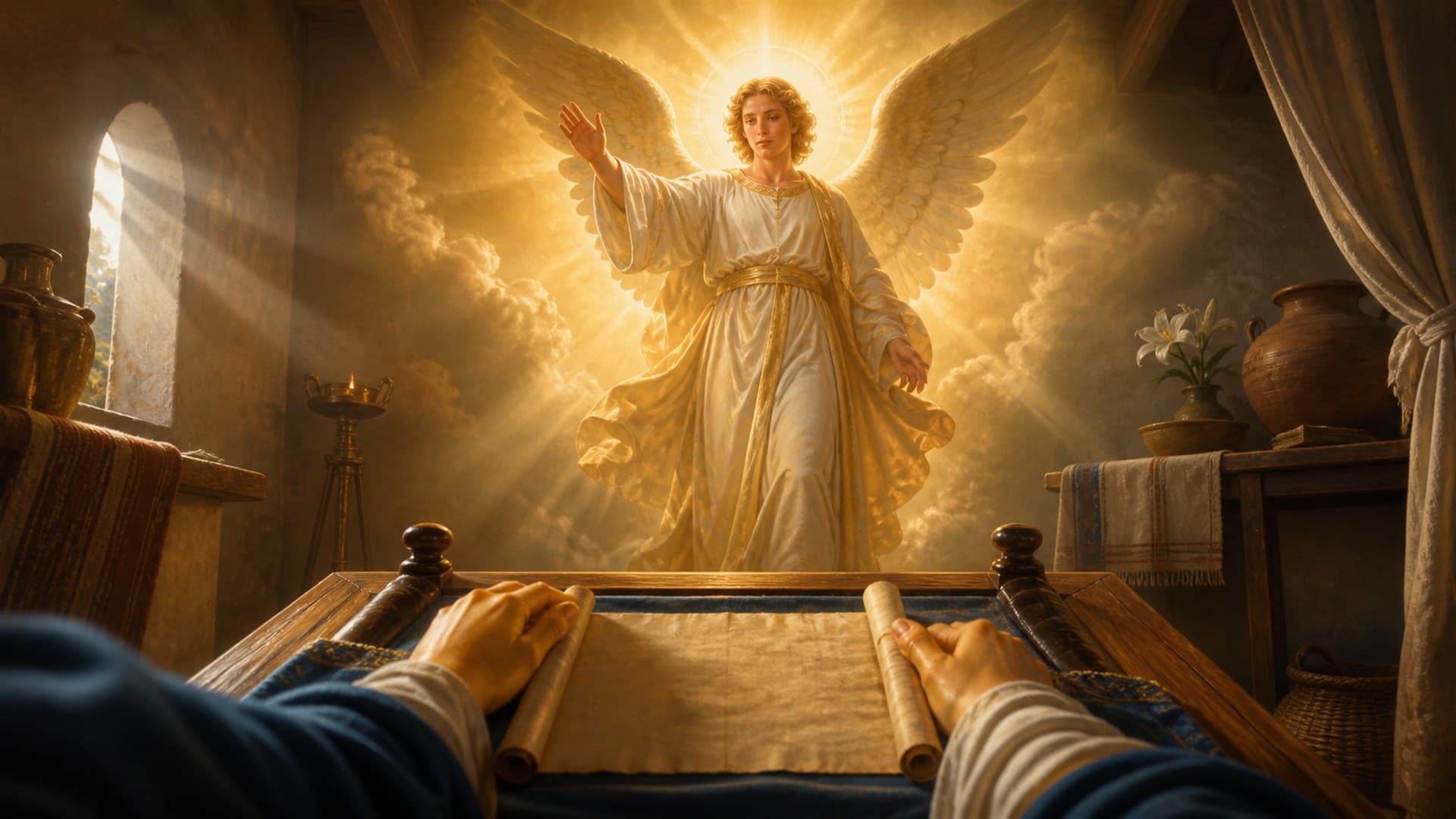 The Annunciation in devotional sacred art