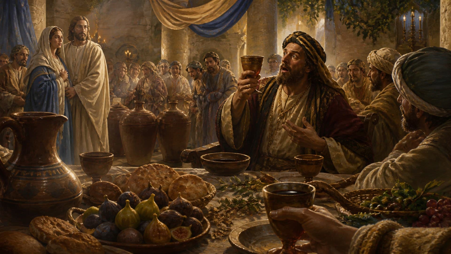 The wedding feast at Cana in devotional sacred art