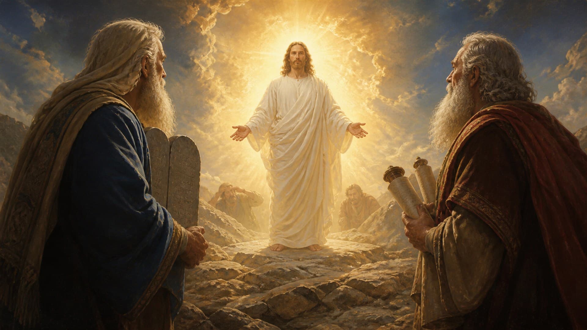 A mountain scene evoking the Transfiguration
