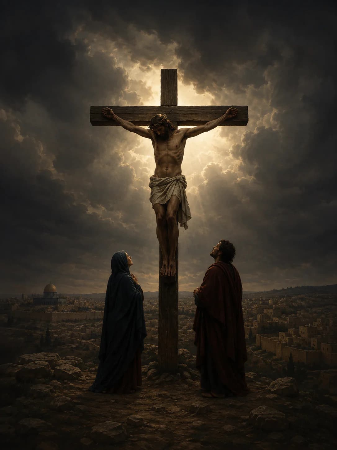 The Crucifixion represented in devotional artwork